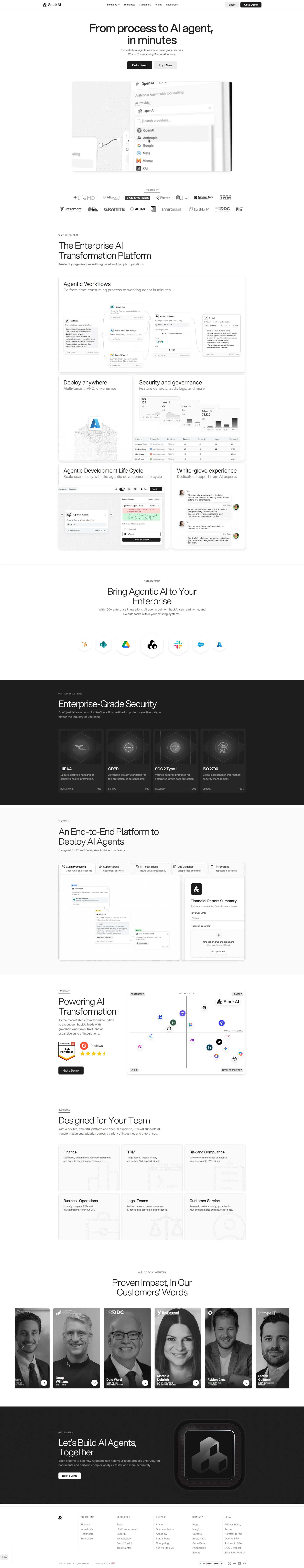 Stack landing page